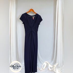 Vince Camuto Deep Blue Twist-Front Jumpsuit